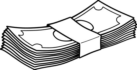 cash clipart black and white.